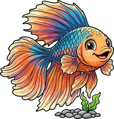 Naklejka premium Beta fish