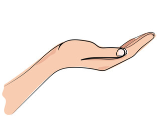 Hands in continuous line drawing