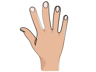 Hands in continuous line drawing