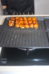 Sweet and Spicy Indonesian Grilled Meatball Skewers (Bakso Bakar)