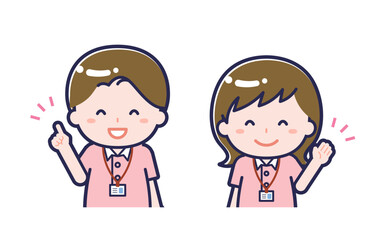 介護士／2人組／男女 01