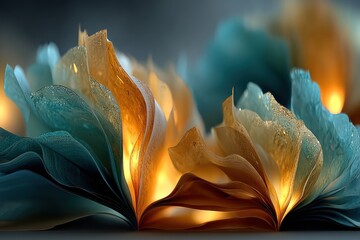 Illuminated open book pages