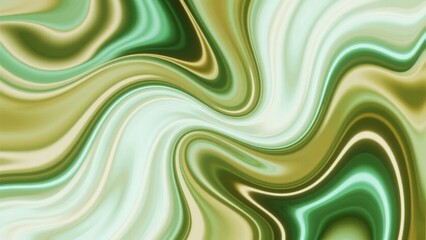 Abstract swirling pattern in green and beige tones with smooth, flowing gradients