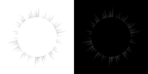 Dynamic abstract spiral sound wave rhythm lines. Circular spiral sound wave rhythm of lines. Circular futuristic abstract lines, black and white background.	