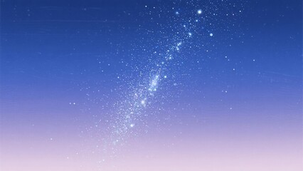 Starry night sky with a glowing trail of stars against a gradient blue and purple background