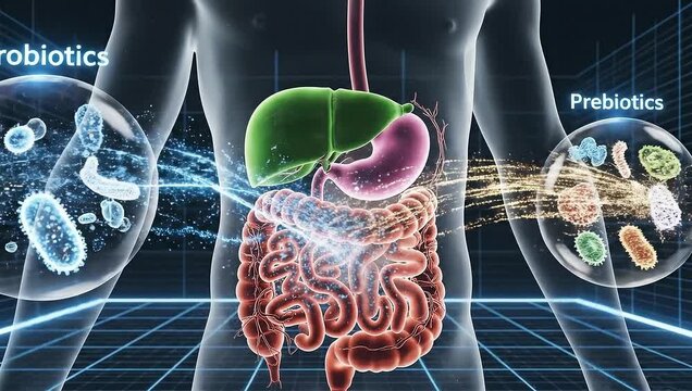 Understanding Probiotics and Prebiotics - A Visual Guide to Gut Health and Digestion