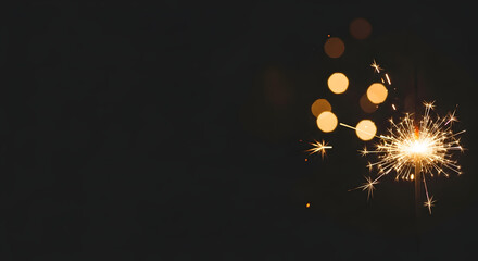 Sparkling sparkler radiates festive cheer and celebratory vibes for New Year's Eve or any special occasion