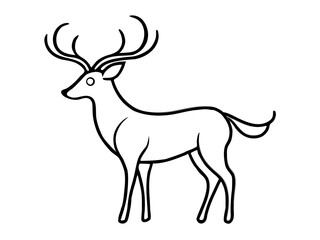 line art animals chrismas 