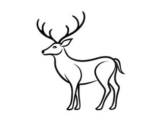 line art animals chrismas 