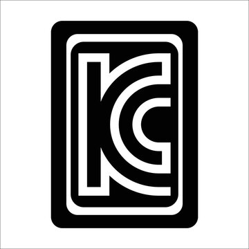 Kc mark certification label Vector