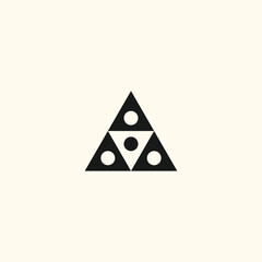 Triangle vector illustration of an abstract logo vector 