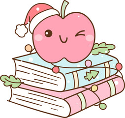 Books with apple Christmas school Classroom decor