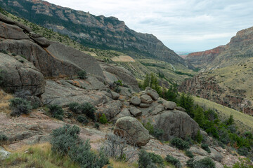 Obraz premium Boulders of Shell Canyon in Wyoming, USA