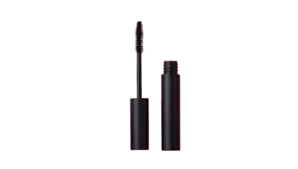 Dark mascara tube and wand