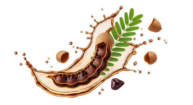 Tamarind Splash A Delicious Burst of Tropical Flavor and Refreshment in an Artistic Illustration