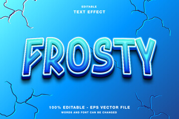 Frosty 3D Editable Text Effect Template Style