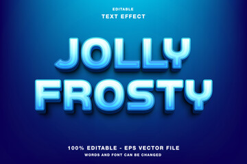 Jolly Frosty Editable Text Effect Template Style