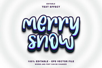 Merry Snow Editable Text Effect Template Style