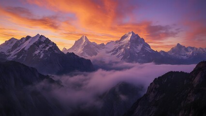 Obraz premium sunrise in the mountains