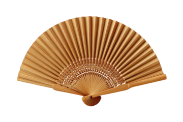 Light brown hand fan, traditional style