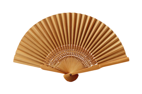 Light brown hand fan, traditional style