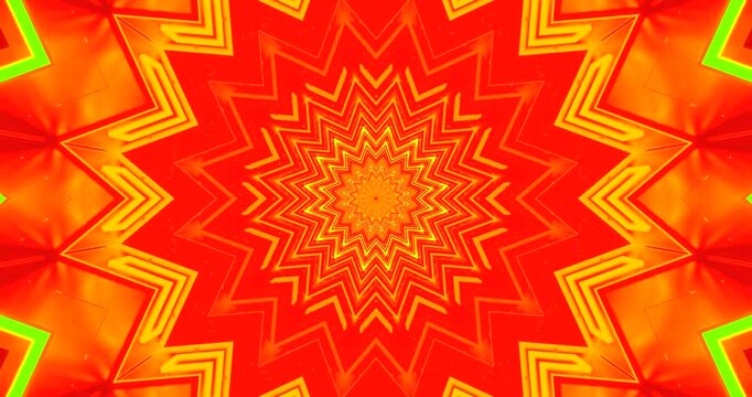 Seamless tunnel video visual loop presents vibrant patterns in bright colors for engaging screensaver experience