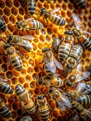 Honeycomb devastation starved bees succumb to Colony Collapse Disorder in a desperate bid for survival