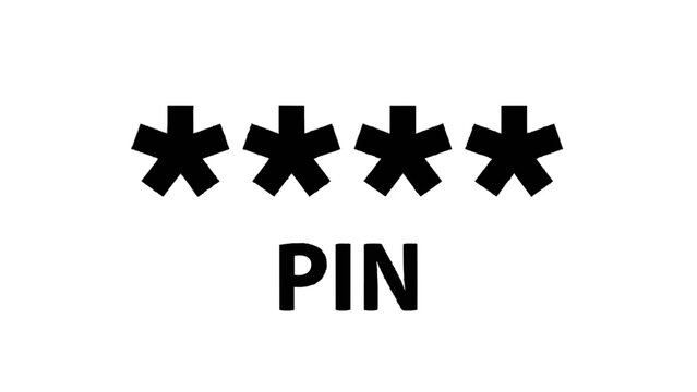 Vector illustration&nbsp;of pin code security concept with asterisks, representing a hidden password or personal identification number isolated on transparent background