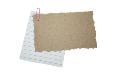 Fototapeta premium Recycled Paper Layered on Notebook Paper