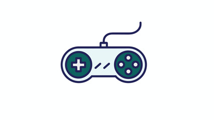 Video Game Controller Outline Icon Two Color Style Vector illustration
