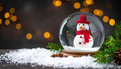Crochet Snowman in Snow Globe