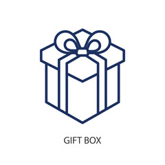Gift box thin line icons. Original vector illustration.