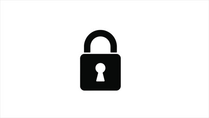 Print Data Security Lock Icon, Internet Safety and Protection Symbol Vector illustration