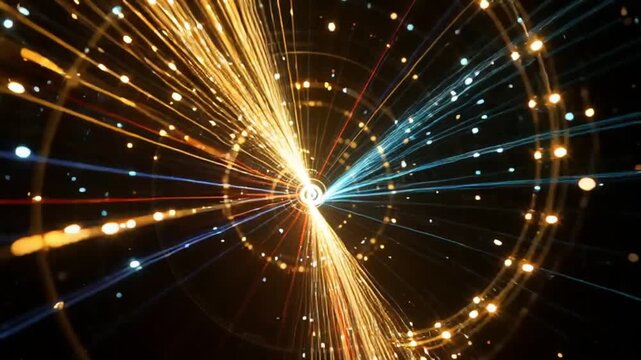 digital wheel turns in prism flare golden thread spins in spiral burst twilight ring fades