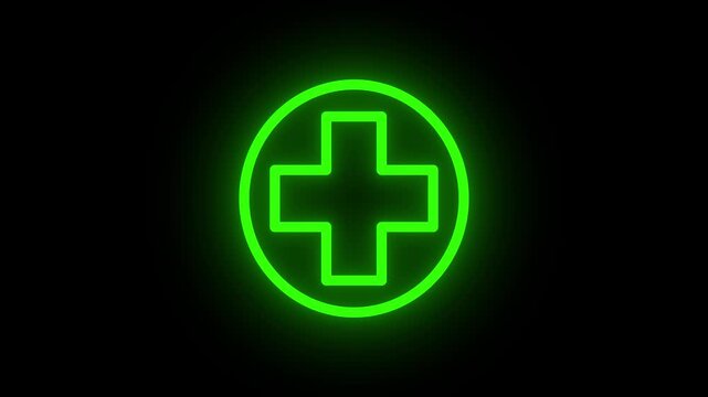 Plus Circle Icon animated video, Plus icon motion video