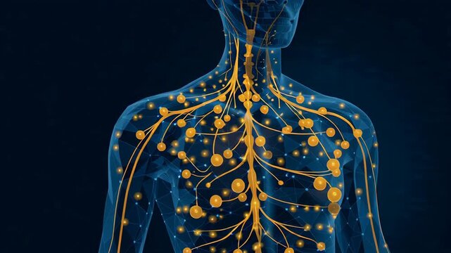 Digital Representation of Human Torso Nerves and Lymph Nodes