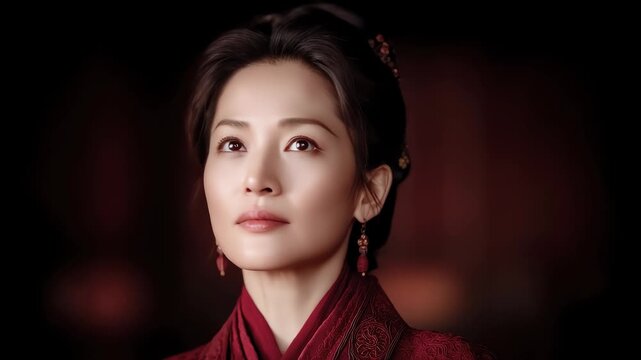 Tang Dynasty Woman Elegant and dignified image shows the beauty of the Orient