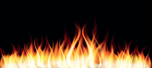 fire on black background