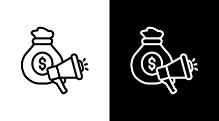 Advertising Budget With Icon Set Design