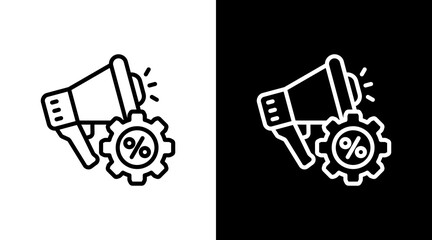 Promotional Strategy With Icon Set Design