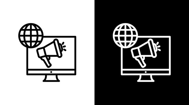 Digital Marketing With Icon Set Design