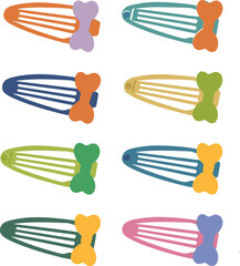 set of colorful flying birds