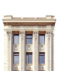 Obraz premium Elegant Art Deco building facade with ornate details and classic style