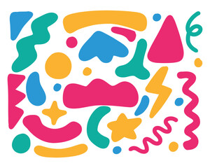 Hand drawn minimalist abstract shaper vector background