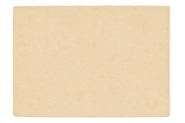 Old blank parchment paper with a worn and aged texture on a transparent background, providing vintage elegance and copy space