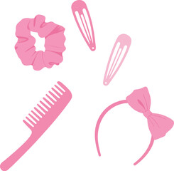 set of pink manicure