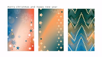 Merry Christmas and Happy New Year. Vector illustration templates for holiday greeting card, background, website and social media banner, marketing material