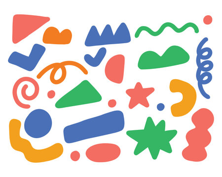 Hand drawn abstract shaper vector background