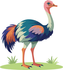 illustration of a cartoon stork