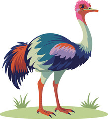 Obraz premium illustration of a cartoon stork